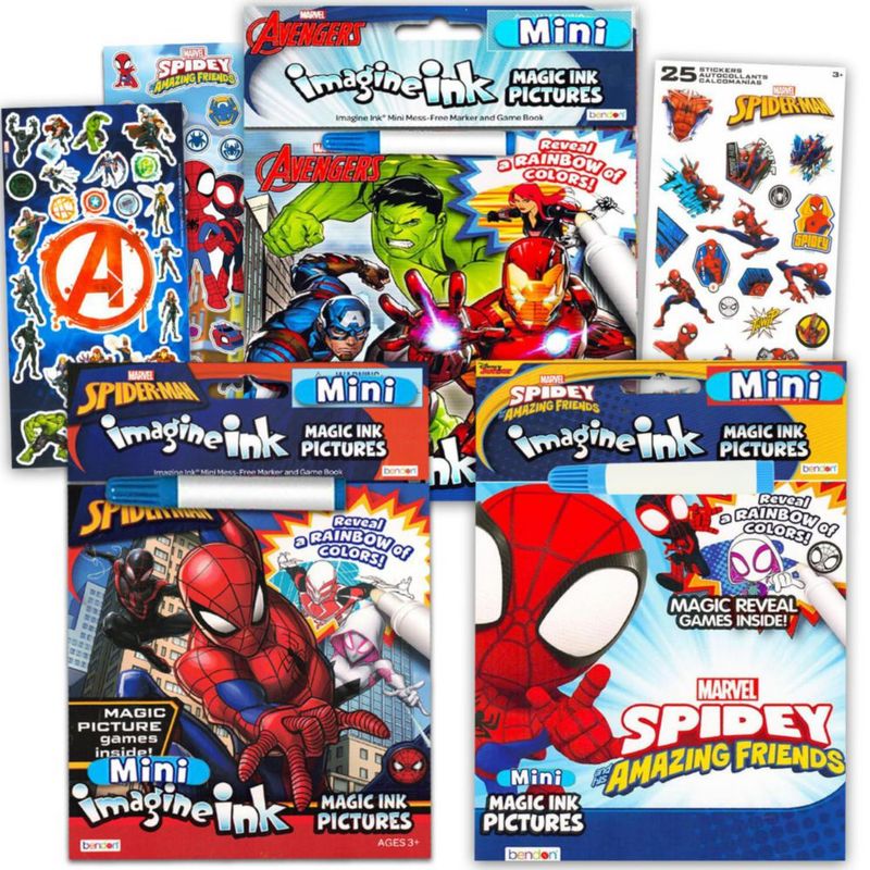 Libro para colorear Marvel Spidey y Amigos – Set de Vengadores