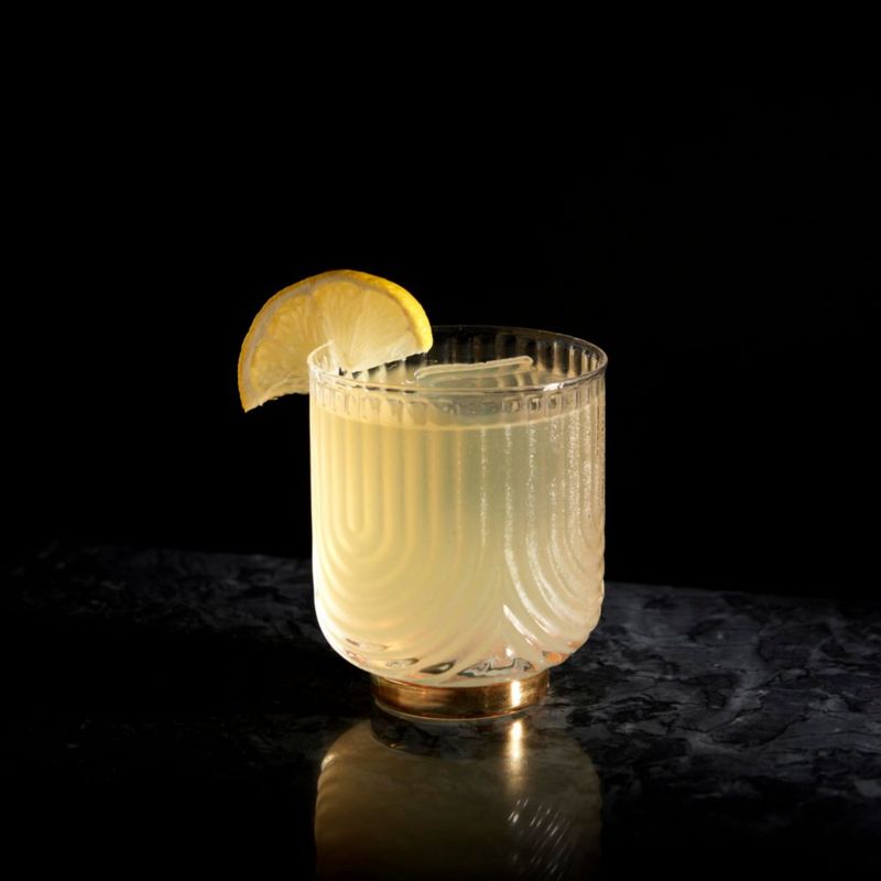 Vasos Lowball Viski 355 ml Juego de 2 Base Dorada