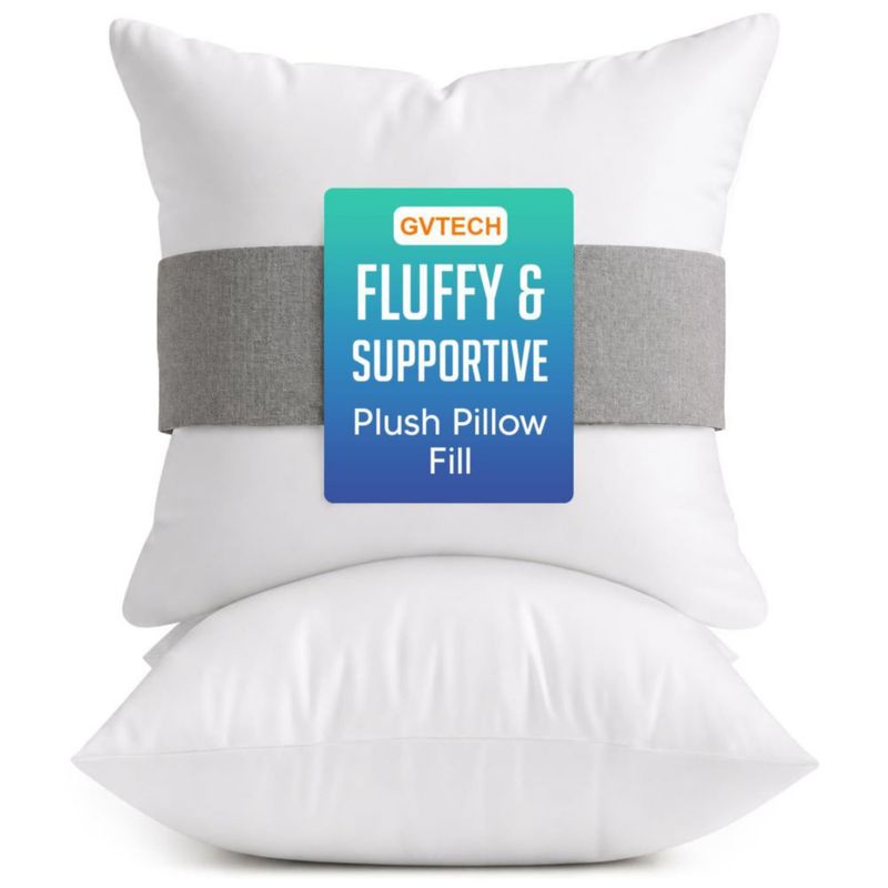 Almohada GVTECH 50x50 cm juego de 2 blanco mezcla de algodón