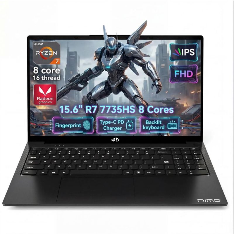 Portátil NIMO Ryzen 7 15.6" 16 GB 256 GB SSD Win11