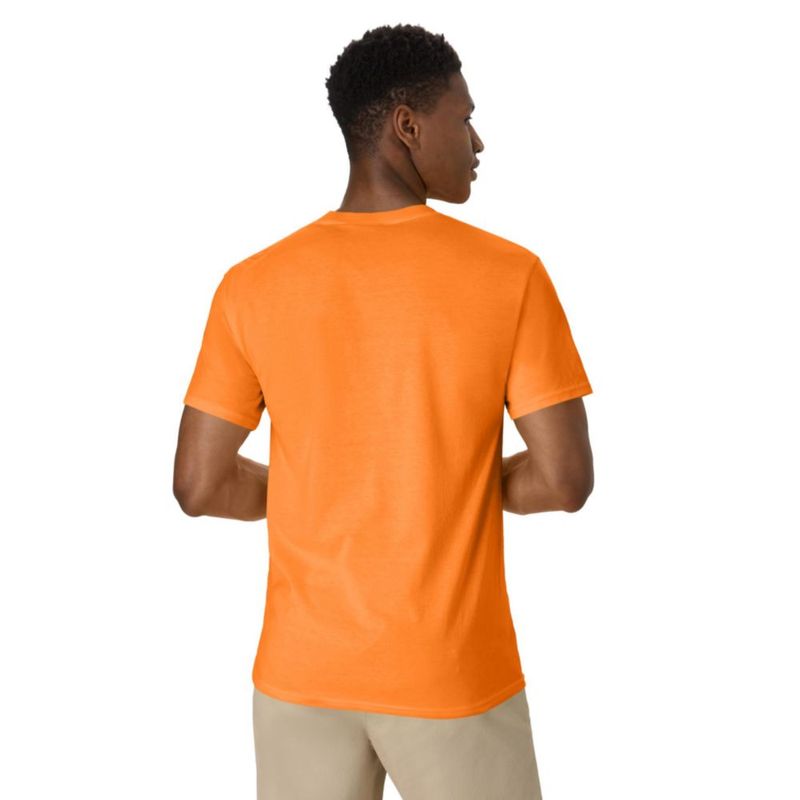Camiseta Hanes Workwear Paquete de 2 Naranja de Seguridad Talla Grande