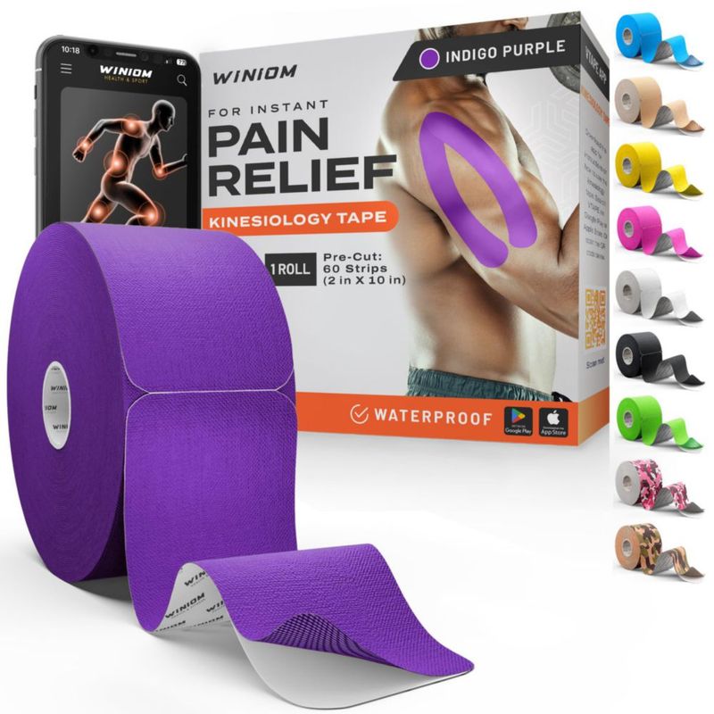 Cinta de Kinesiología WINIOM 15 m Indigo Impermeable