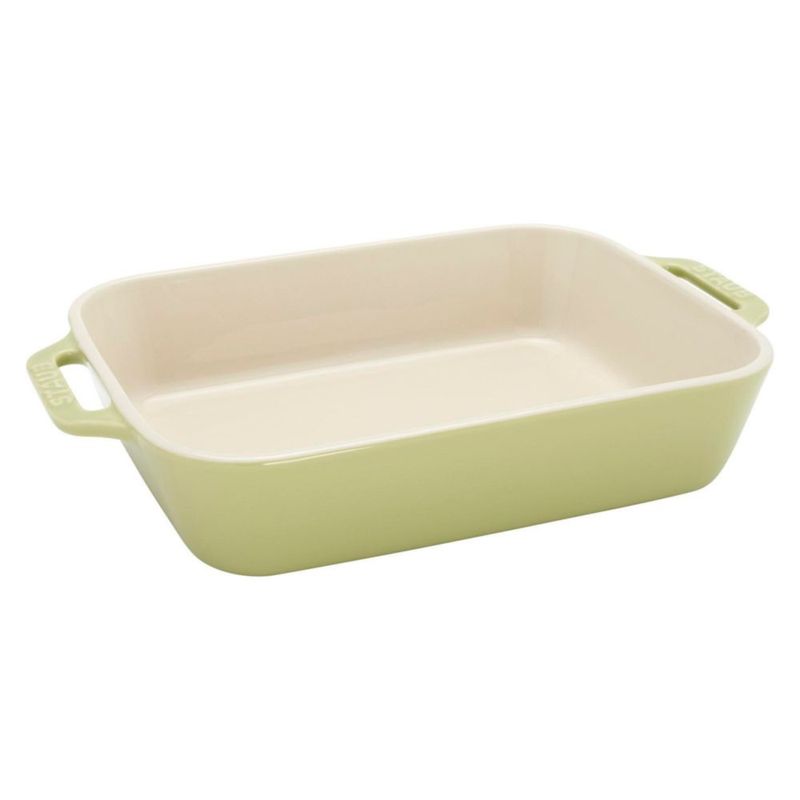 Juego de cazuelas STAUB 3 piezas rectangulares verde macarrón