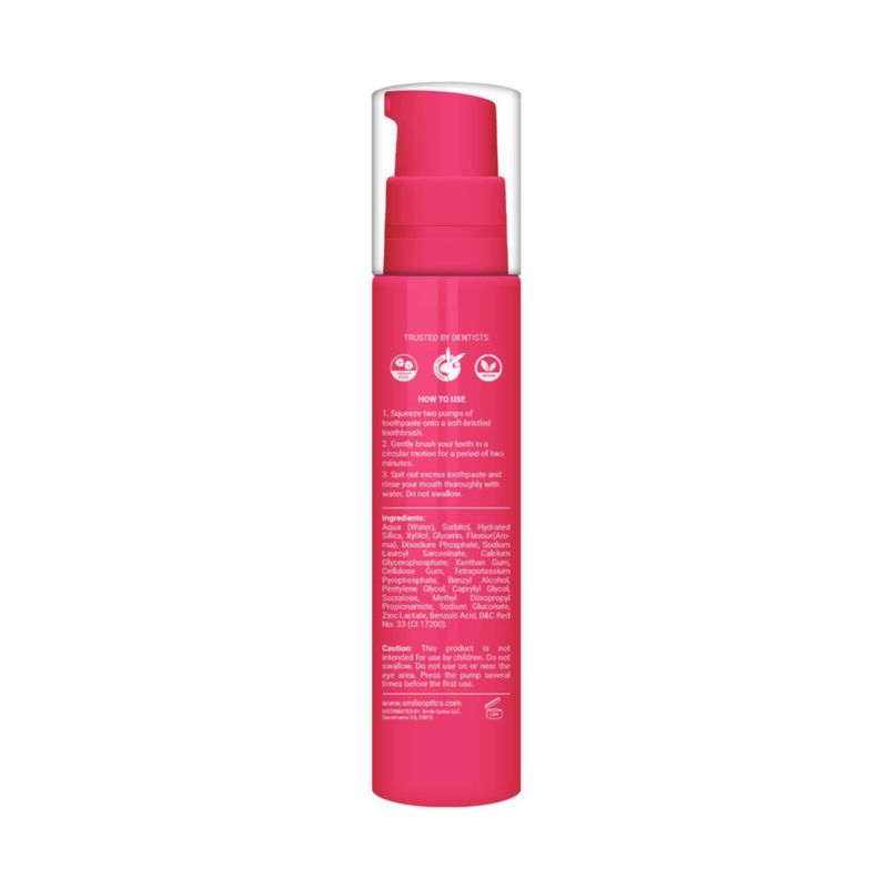 Pasta de dientes Smile Optics 60 ml Red Velvet sin flúor
