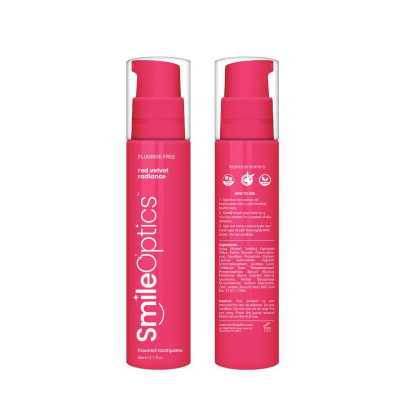 Pasta de dientes Smile Optics 60 ml Red Velvet sin flúor