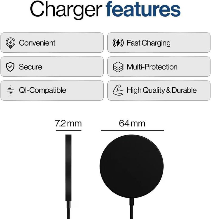 Cargador Inalámbrico Spotminders 15W Qi Pad Plano 2 Unidades
