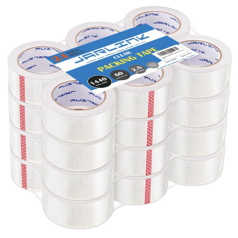 Cinta de embalaje JARLINK 24 rollos 55 m x 48 mm transparente