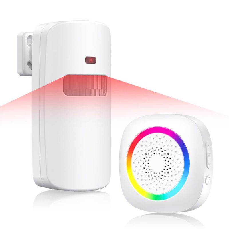Timbre de Puerta TECKNET con Sensor de Movimiento Inalámbrico RGB 6 m