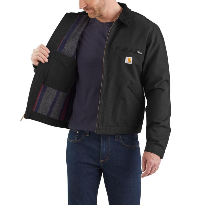 ABRIGO Carhartt J01 Duck Detroit Negro 4XL Alto