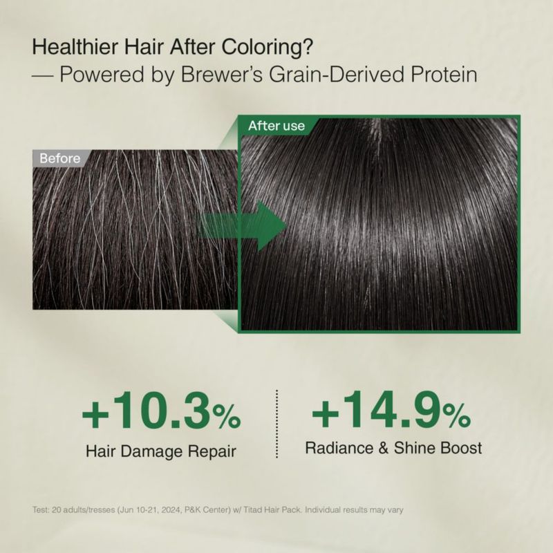 Tinte para Cabello TITAD Marrón Natural - Pack de 3 Paquetes