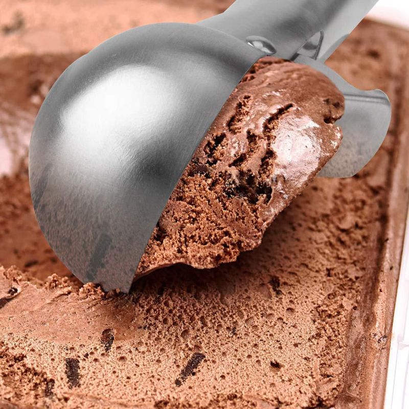 Cuchara para Helado YasTant de Acero Inoxidable con Gatillo – Mediana