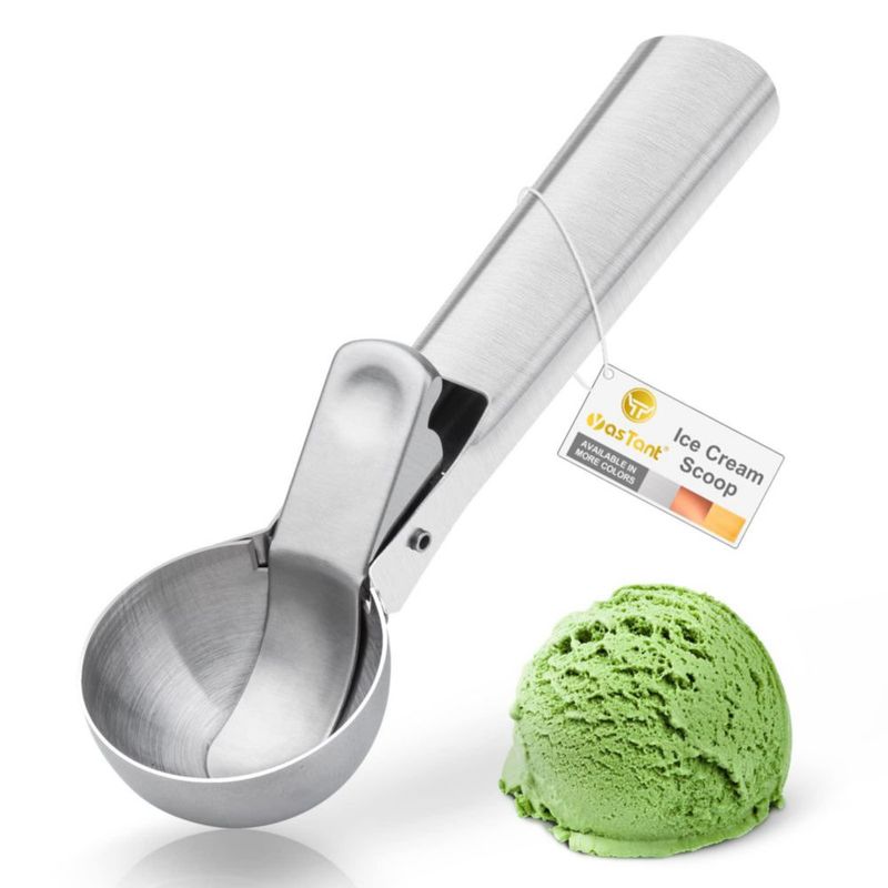 Cuchara para Helado YasTant de Acero Inoxidable con Gatillo – Mediana