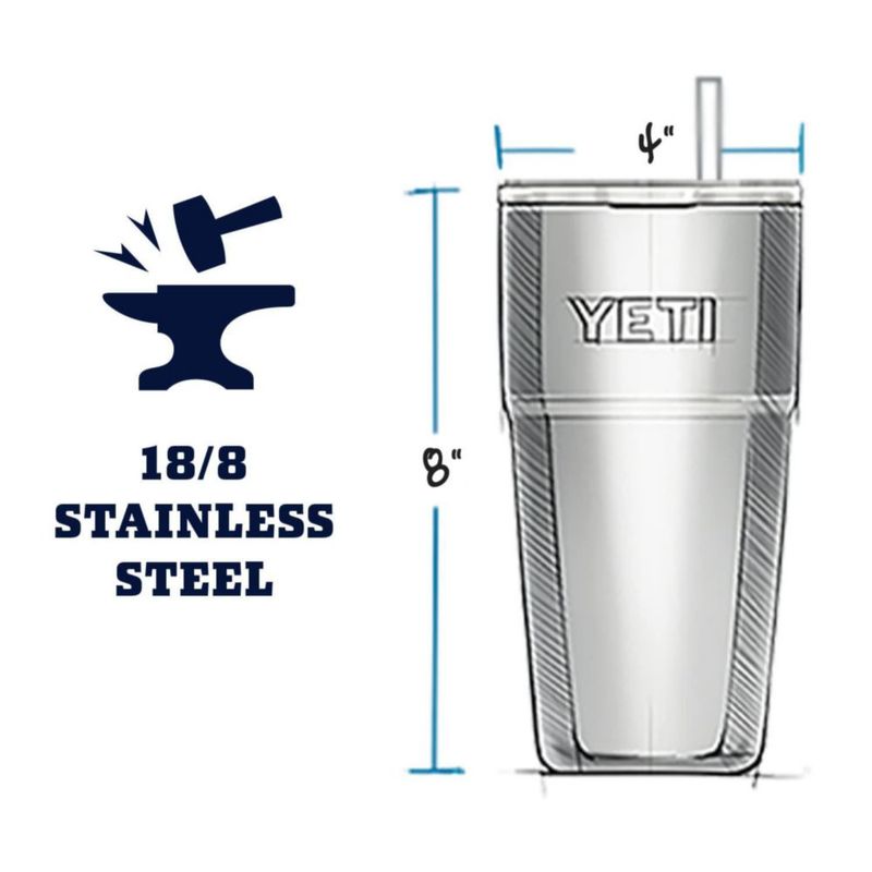 Vaso YETI Rambler 770 ml de acero inoxidable con aislamiento al vacío