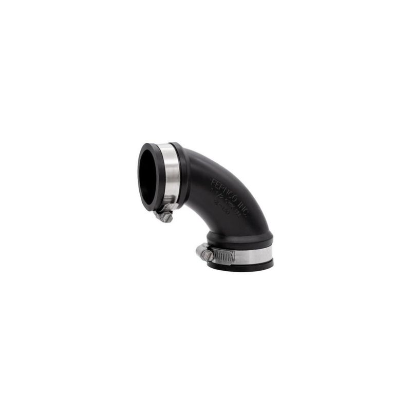 Codo Fernco de PVC 1-1/2" a 90° para reparación (curva de 1/4)