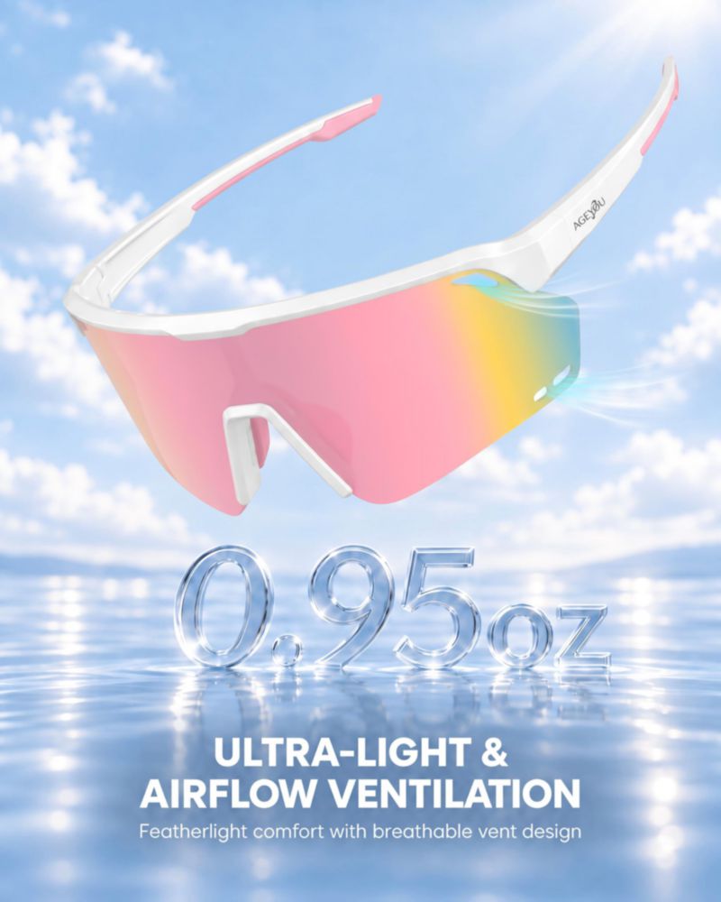 Anteojos de sol deportivos polarizados AGEYOU para hombre y mujer
