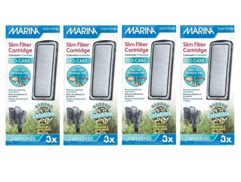 Cartucho de filtro Marina Slim Bio-Carb 12 unidades