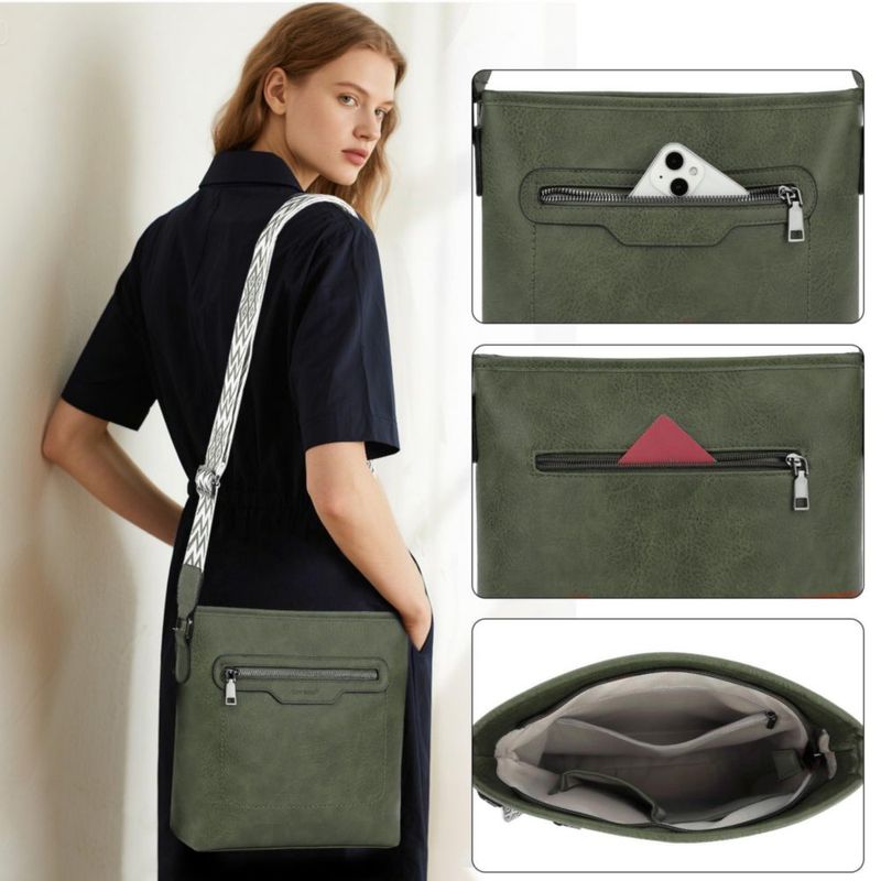 Bolso Bandolera TANTOMI 28 × 8 × 27 cm Cuero PU