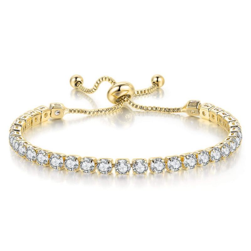 Pulsera GEMOSA Ajustable 125-225 cm Cristal Oro