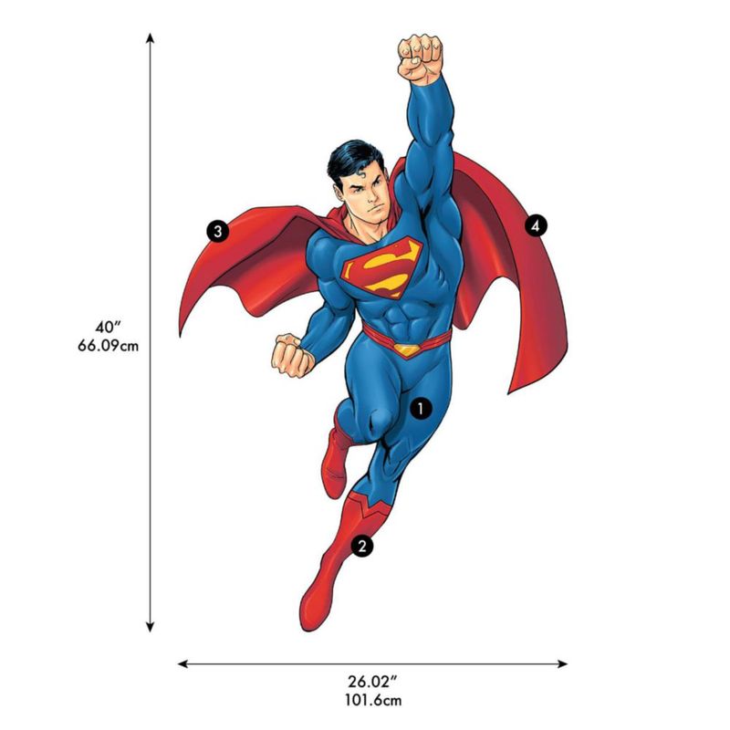 Calcomanías de Pared RoomMates Superman Global Hero Autoadhesivas
