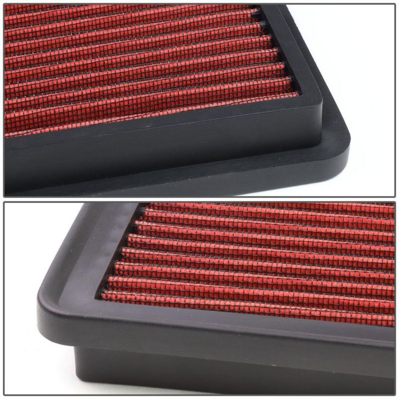 Filtro de aire DNA MOTORING panel desmontable lavable rojo
