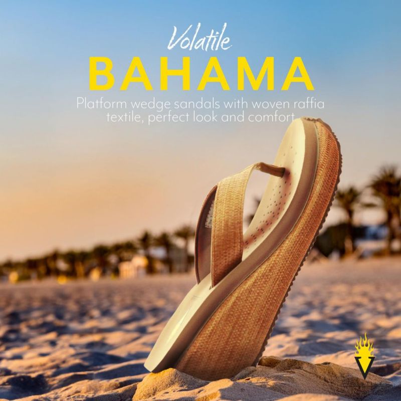 Sandalia VOLATILE Bahama Cuña Trigo 7 cm