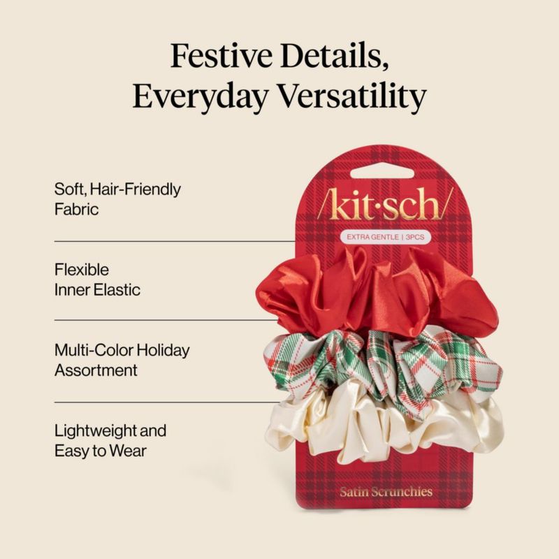 Juego de 3 colettes Kitsch Holiday multicolores