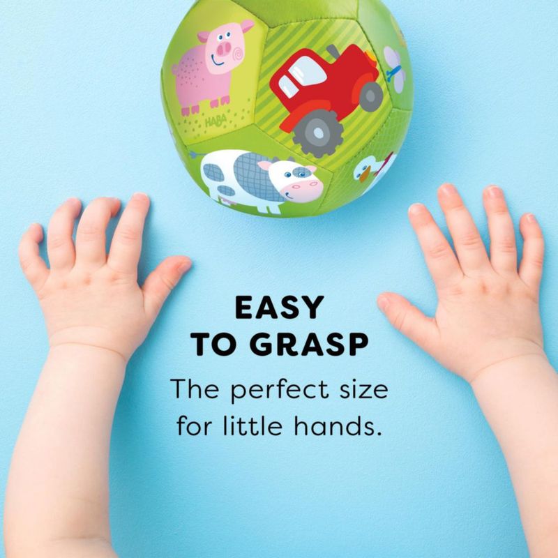 Bola para bebé HABA 11 cm Animales de granja – juego sensorial