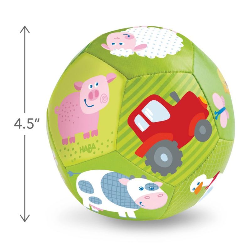 Bola para bebé HABA 11 cm Animales de granja – juego sensorial