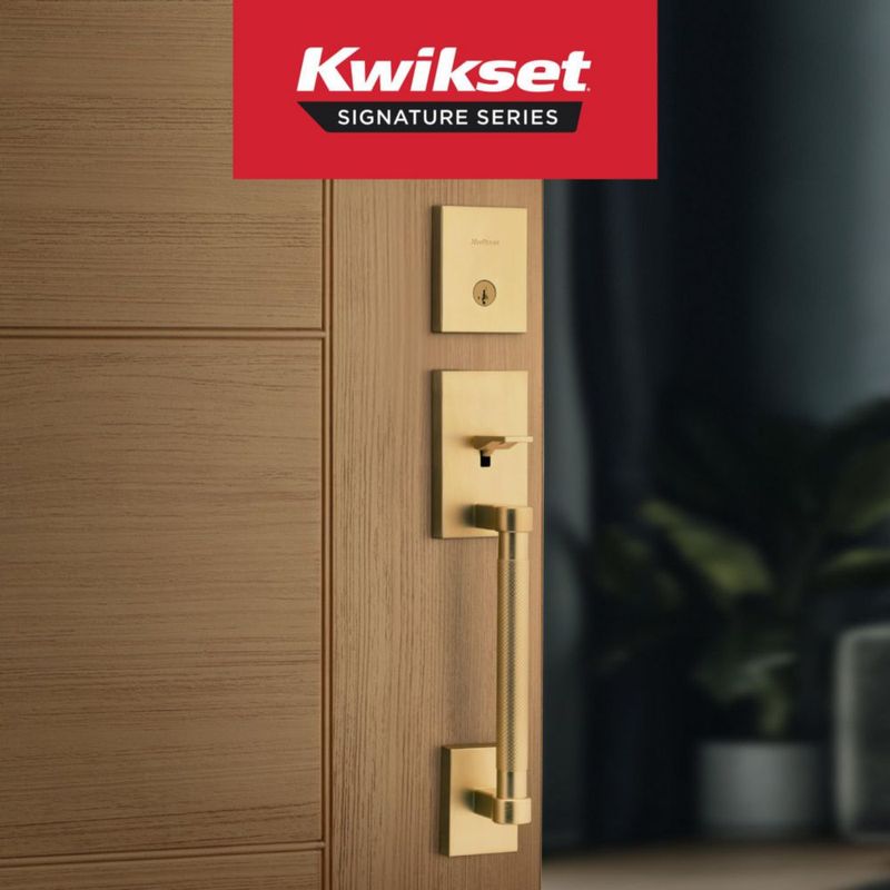 Cerradura de puerta Kwikset latón satinado SmartKey – Kit de reconfiguración