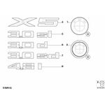 Emblema trasero BMW 51-14-7-157-696 (1 unidad)