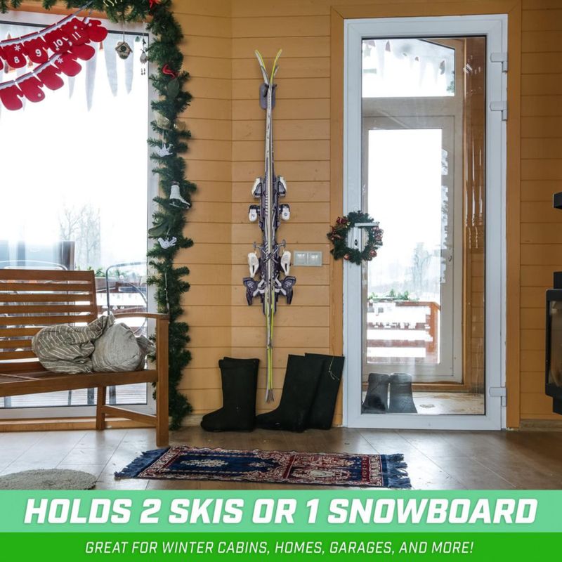 Soporte de pared GoSports para 2 pares de esquís o 1 snowboard