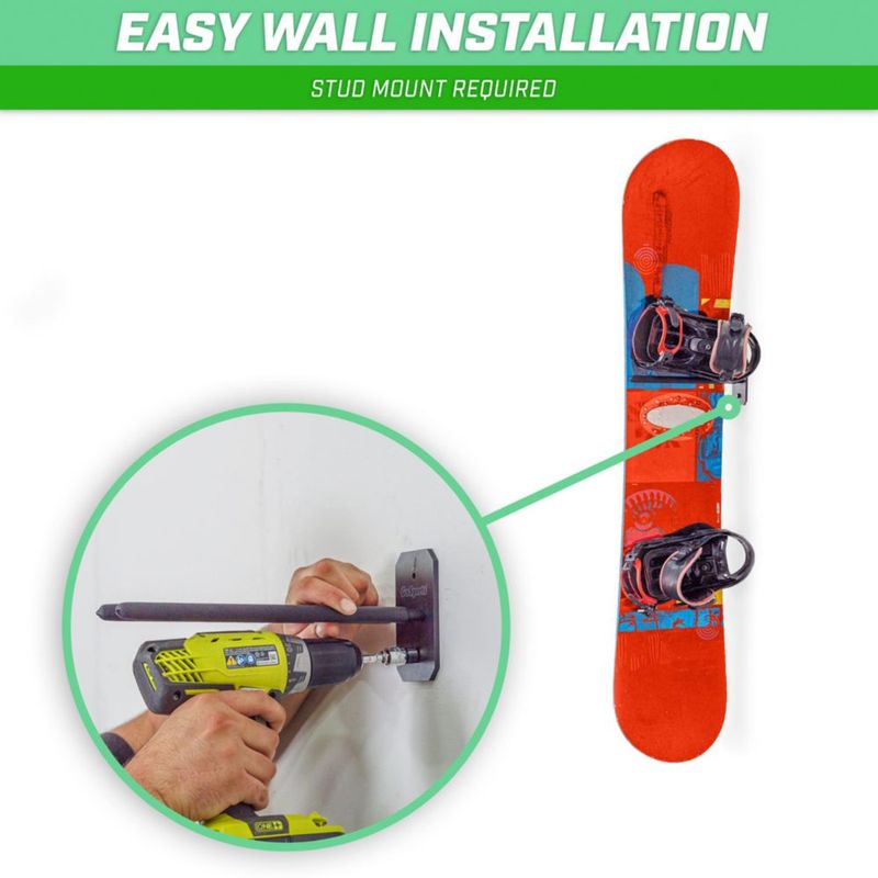 Soporte de pared GoSports para 2 pares de esquís o 1 snowboard