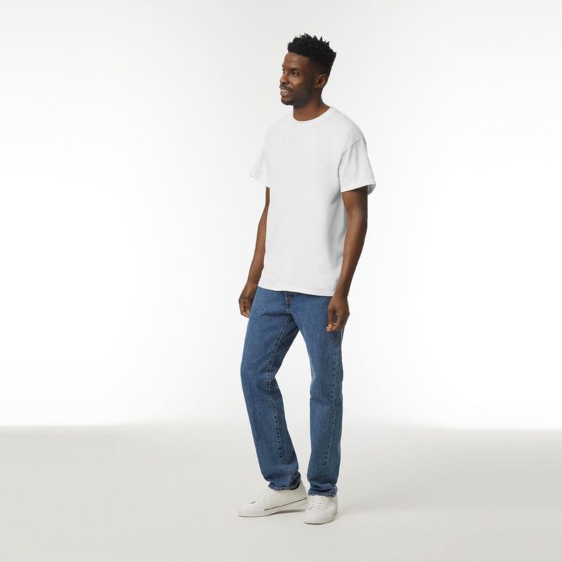 Camiseta Gildan G5000 Blanca Pack de 2 talla Large EE. UU.