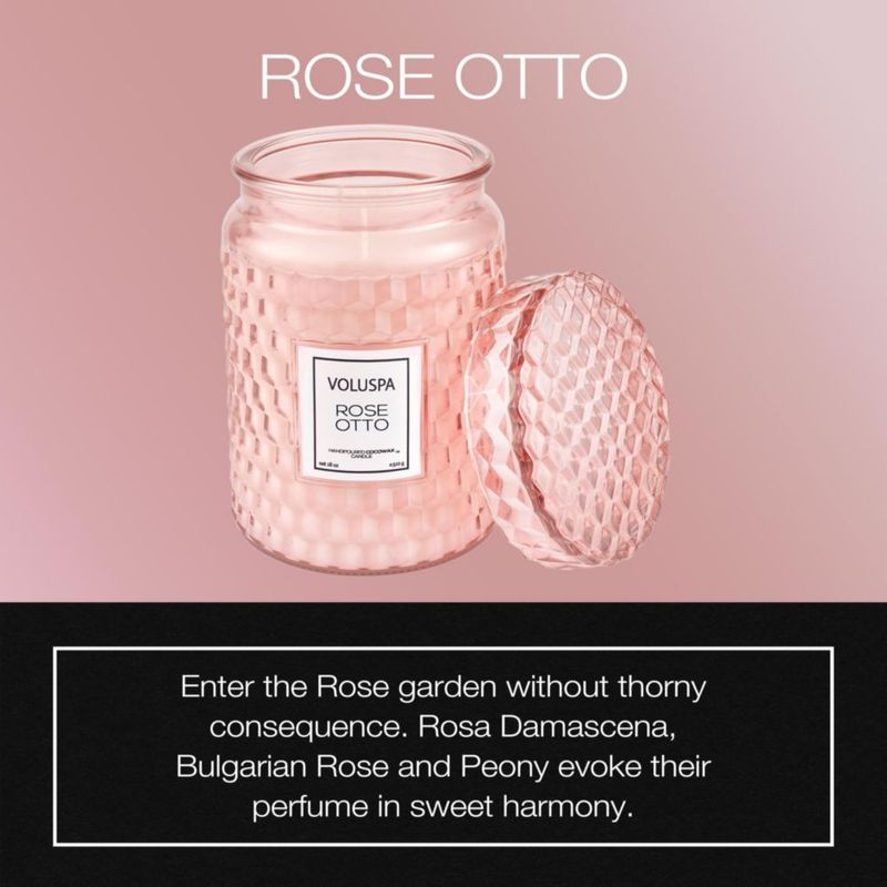Vela Voluspa Rose Otto 510 g 100 h Cera de coco