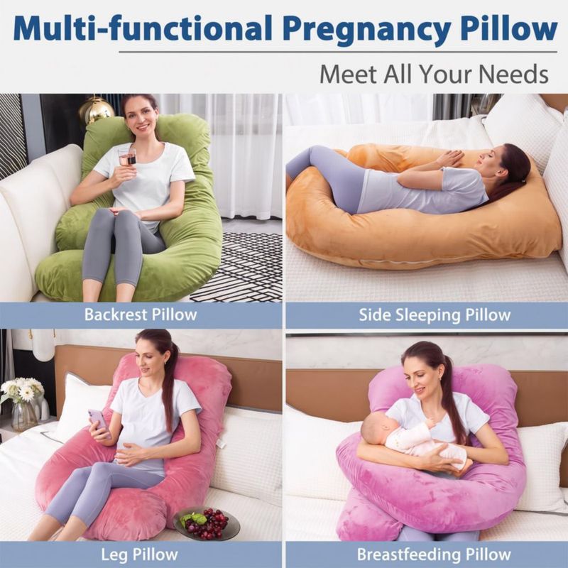 Almohada para Embarazadas AMCATON 152 cm Espuma Viscoelástica Gris