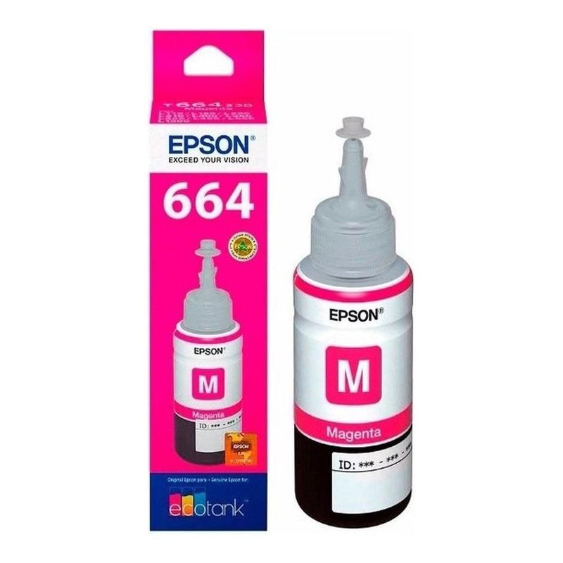 Cartucho Epson Modelo 664 Magenta, Para L110, L200, L210, L350, L355, L555, L300, L1300