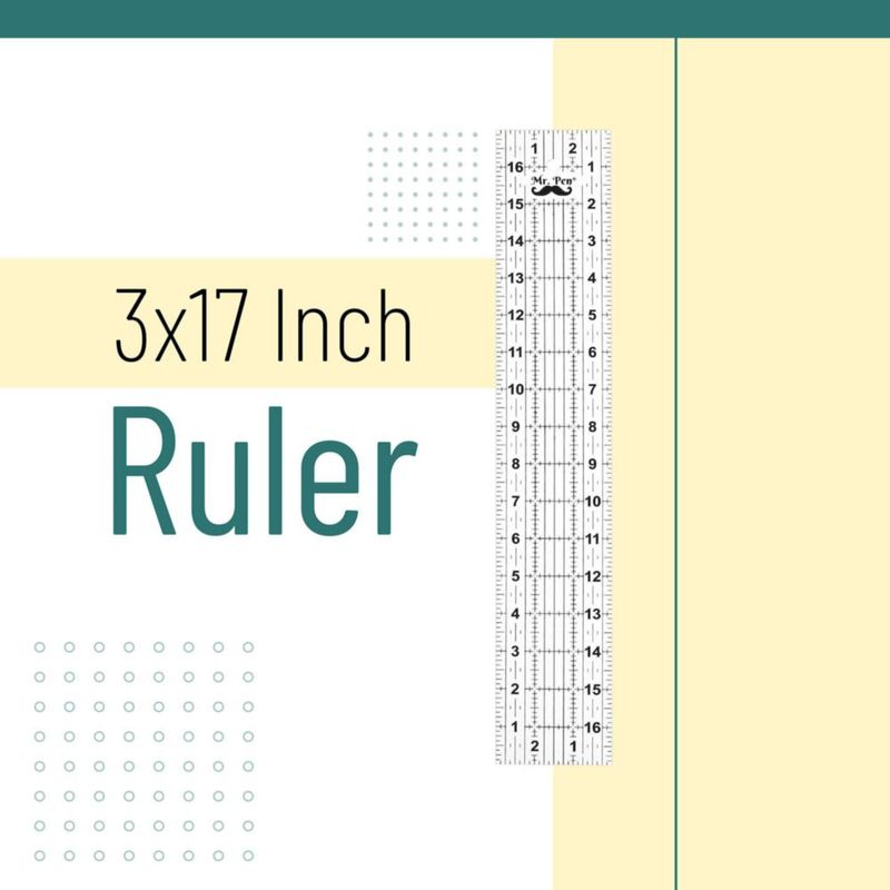 Regla Mr. Pen 43x3 cm Acrílica Antideslizante para Costura