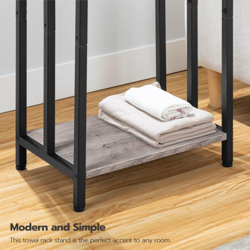 Toallero HOOBRO 43 cm x 28 cm x 81 cm Greige y Negro