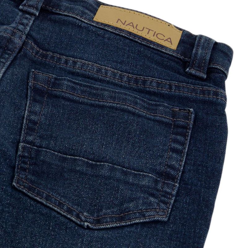 VAQUEROS Nautica para niño talla 10 azul marino denim elástico