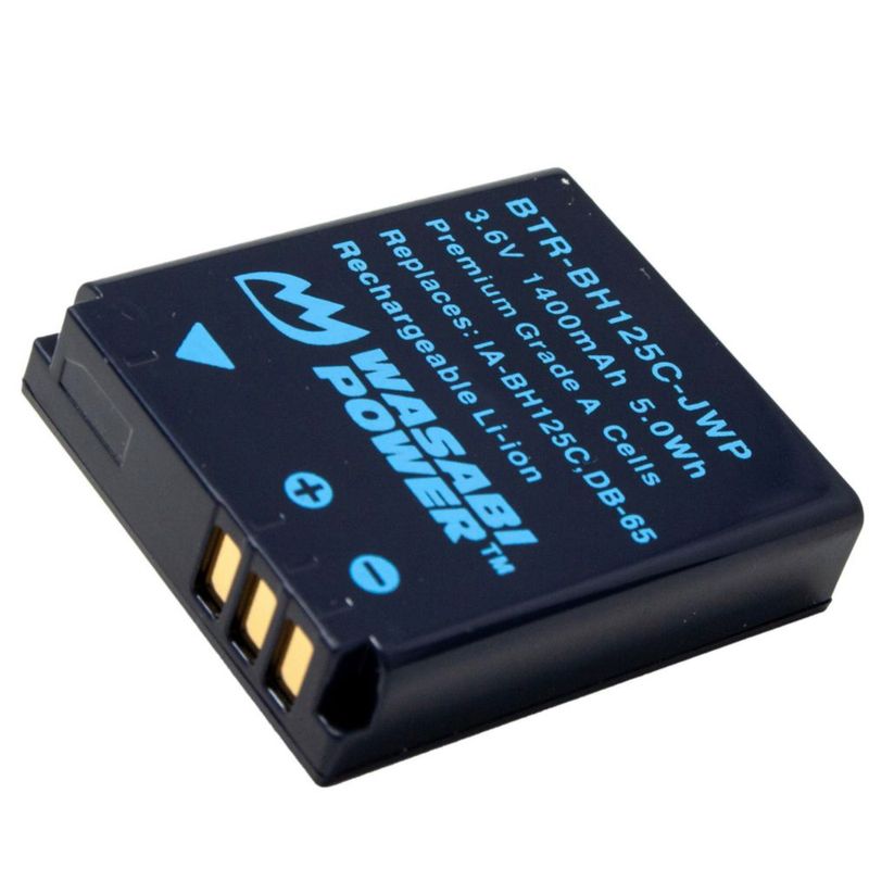 Paquete de 2 baterías y cargadores para Ricoh DB-65 Wasabi Power