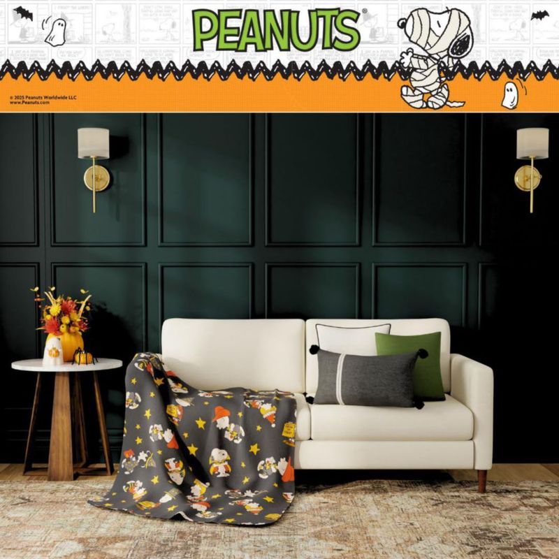Manta Franco Snoopy 117 cm x 152 cm Diseño Halloween