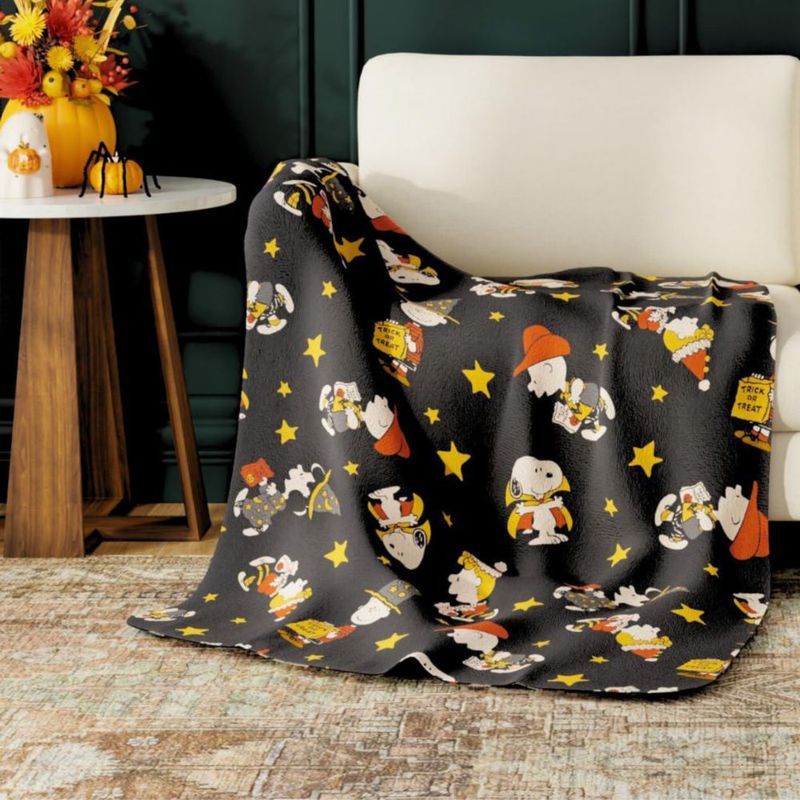 Manta Franco Snoopy 117 cm x 152 cm Diseño Halloween