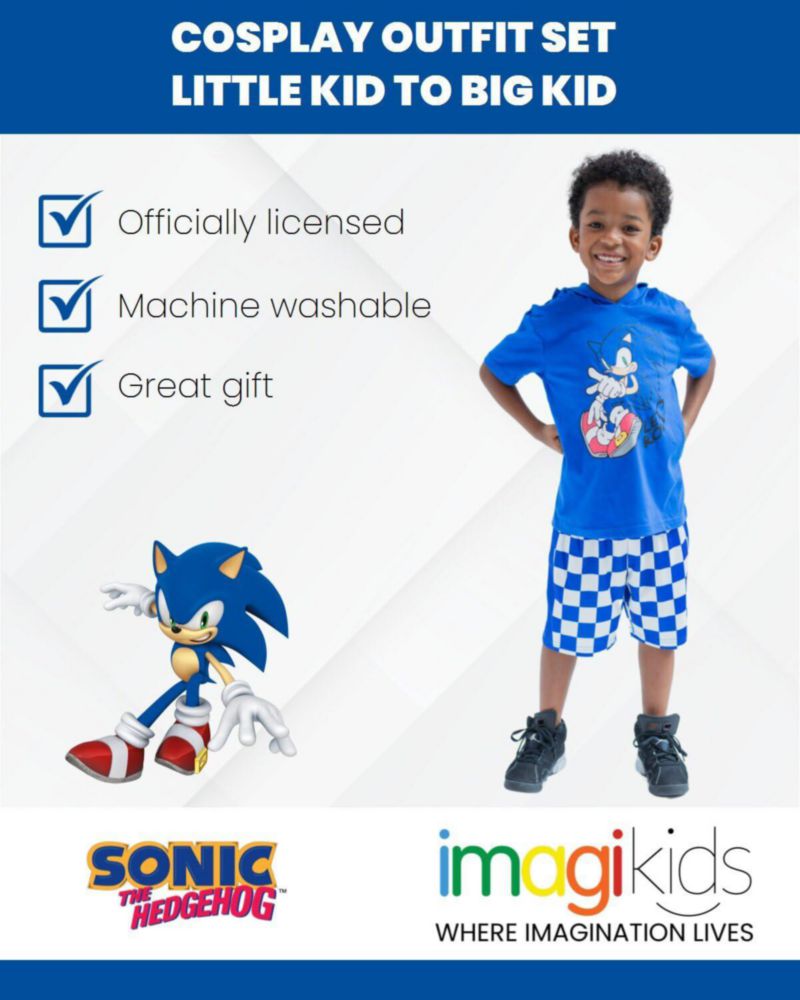 Conjunto SEGA Sonic el Erizo Azul/Multicolor 6