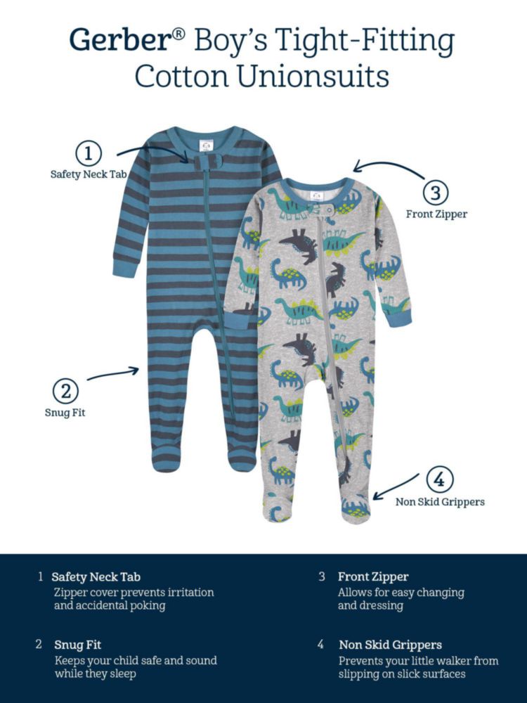 Pijamas Gerber 12 meses Pack de 2 Camión volquete gris