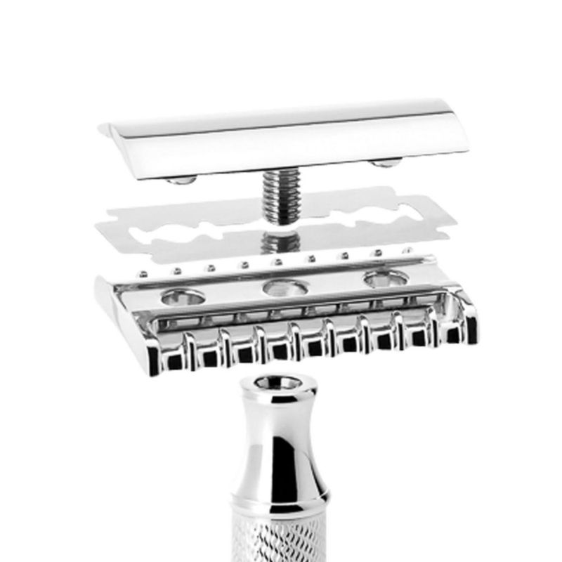 Maquinilla de afeitar de seguridad MÜHLE Grande R41 peine abierto cromo