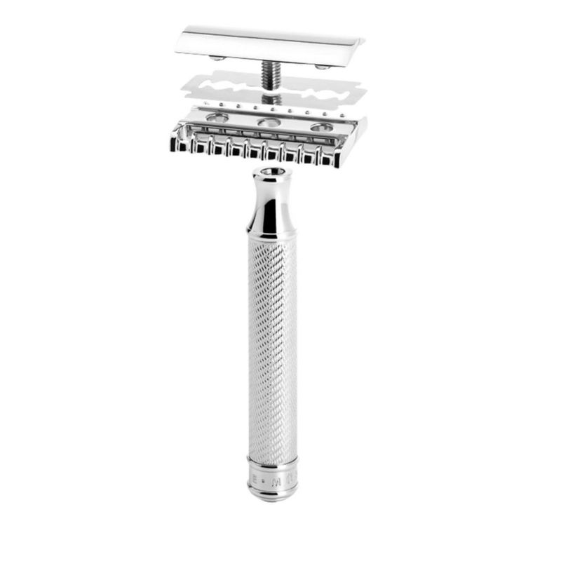 Maquinilla de afeitar de seguridad MÜHLE Grande R41 peine abierto cromo