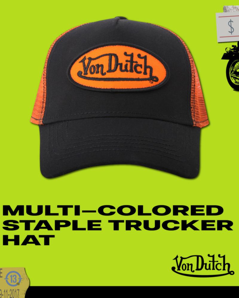 Gorra Trucker Von Dutch con Bloque de Color Malla y Cierre Snapback