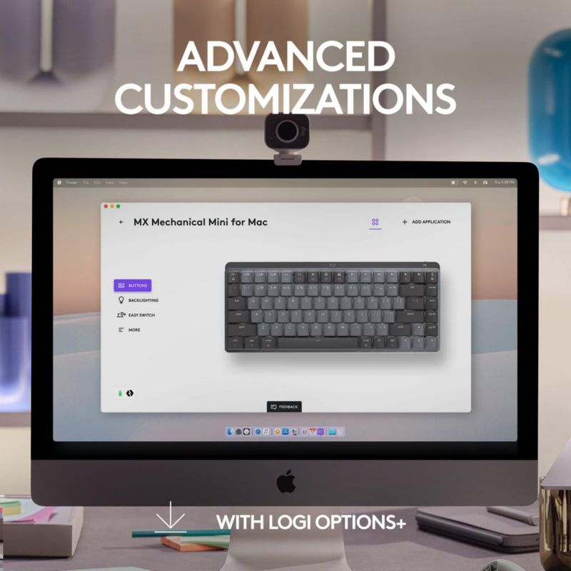 Teclado Logitech MX Mechanical Mini para Mac inalámbrico gris