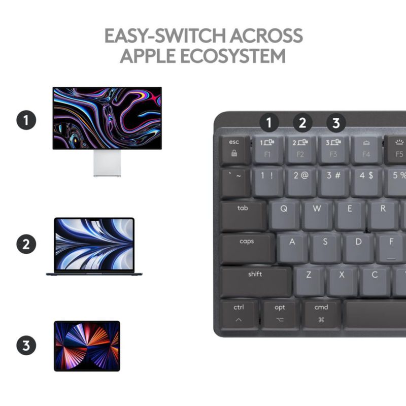 Teclado Logitech MX Mechanical Mini para Mac inalámbrico gris