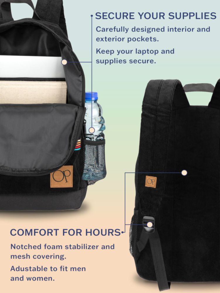 Mochila Ocean Pacific OG Corduroy para portátil de 15.6 pulgadas